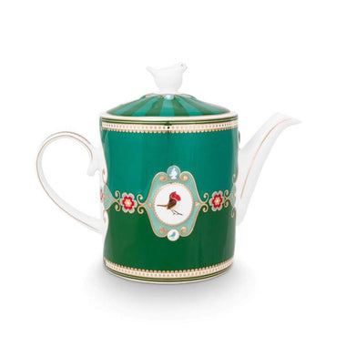 Pip Studio Love Birds Medallion 1.3L Teapot - Emerald Green